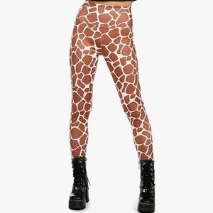 Tipsy Elves  Halloween Giraffe Print Leggings High Waisted Size Medium New